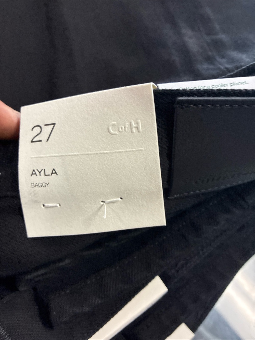 Women’s Citizens Of Humanity Ayla Baggy Jeans Solid Black SZ 27 NWT New - Picture 8 of 8